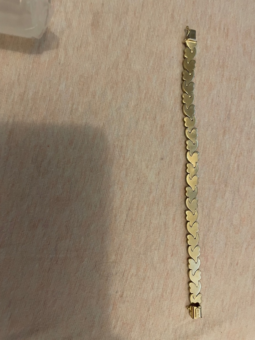7" Two-Tone Chain Link Bracelet - Stamped FCL 14k Gold & Silver - Picture 3 of 8